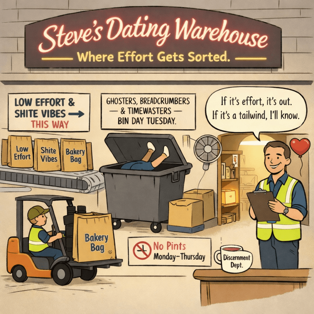 Steve’s Dating Warehouse — Where Effort Gets Sorted
